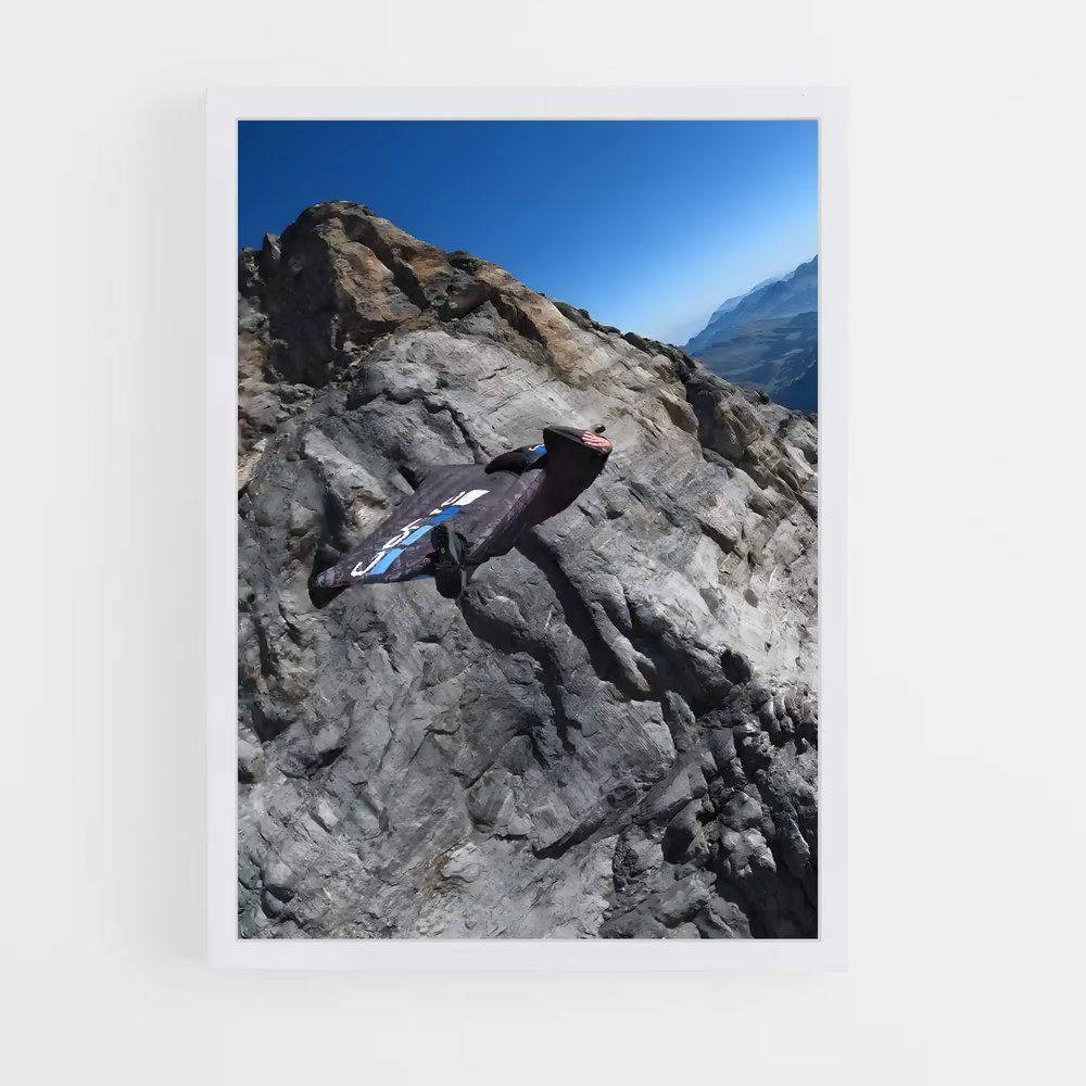 Poster Parachute Libre – affiche Vol en wingsuit (vue 3)